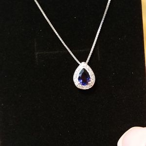 Kay jewelers Blue saphire necklace